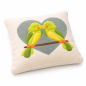 Preview: Kuschelkissen „Vogelpaar im Herz“