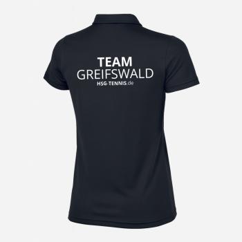 Poloshirt Hobby, Frauen/Mädchen - Schwarz/Weiß