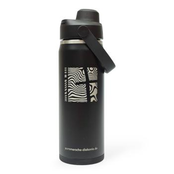 Schwarze Thermosflasche Sommer