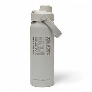 Diakonie Trinkflasche Grau