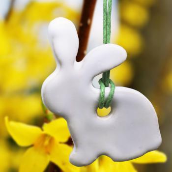 Hasen-Anhänger, 5-teilig mit Bändchen