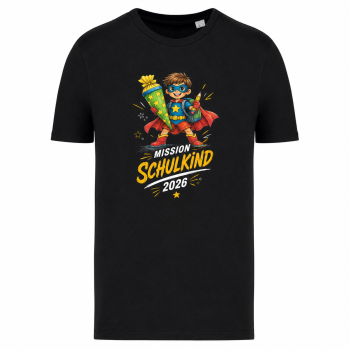 Bio-T-Shirt für Jungen- Mission Schulkind 2026