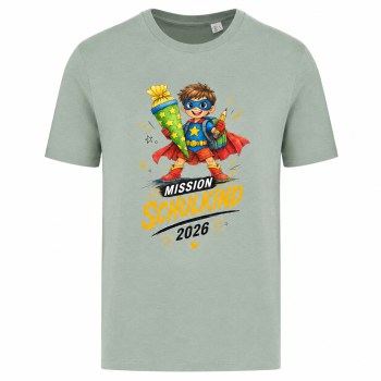 Bio-T-Shirt für Jungen- Mission Schulkind 2026