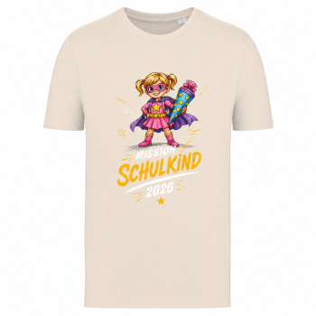 Preview: Bio-T-Shirt für Mädchen - Mission Schulkind 2026