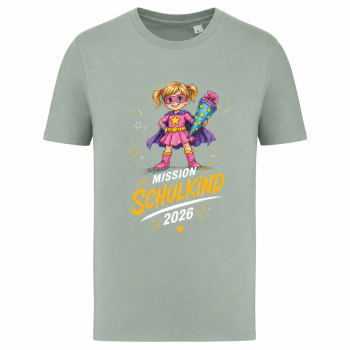 Bio-T-Shirt für Mädchen - Mission Schulkind 2026