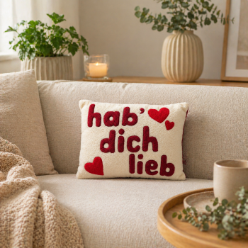 Preview: Kuschelkissen „hab’ dich lieb“