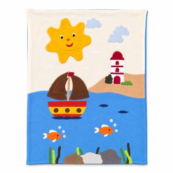 Kuscheldecke "Segelboot", Personalisierbar
