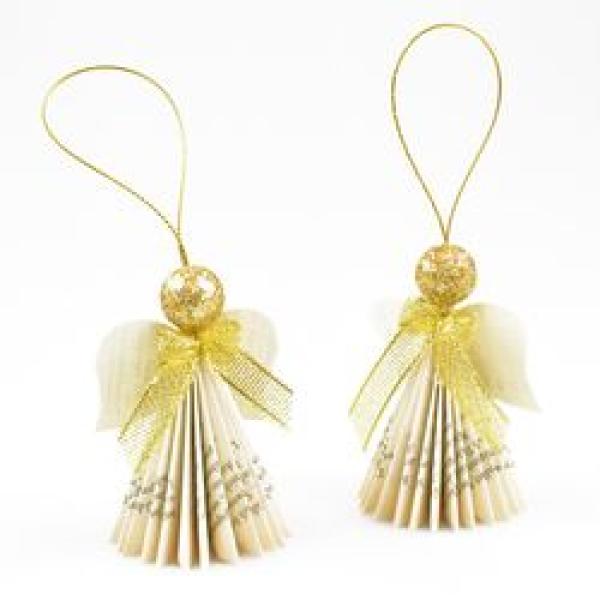 Origami-Schutzengel-Anhängerpaar