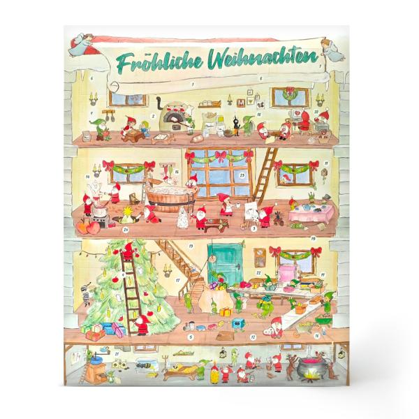 Großer Adventskalender „Weihnachtswichtelhaus“ - zum Selbstbefüllen