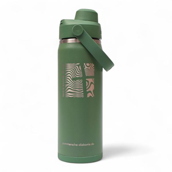 Olive Grüne Edelstaalflasche