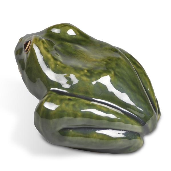 Handgefertigter Deko-Frosch aus Keramik