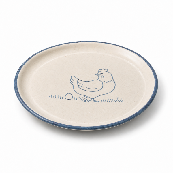 Kinderteller „Henne“ - handbemalt, Ø 20 cm