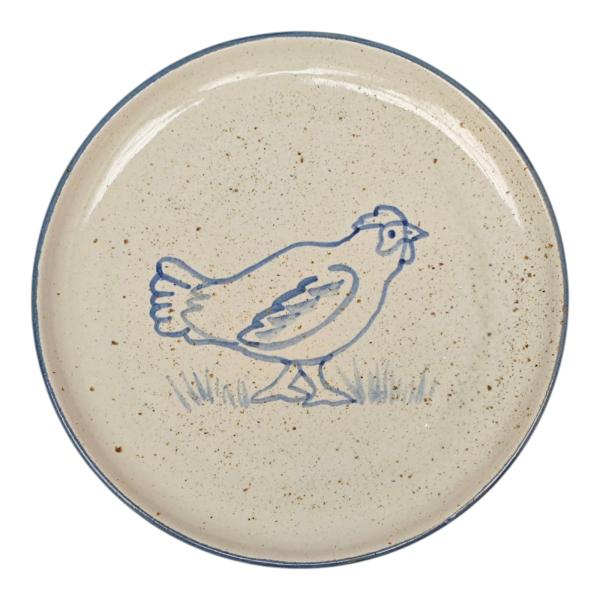 Kinderteller „Huhn“ - handbemalt, Ø 20 cm