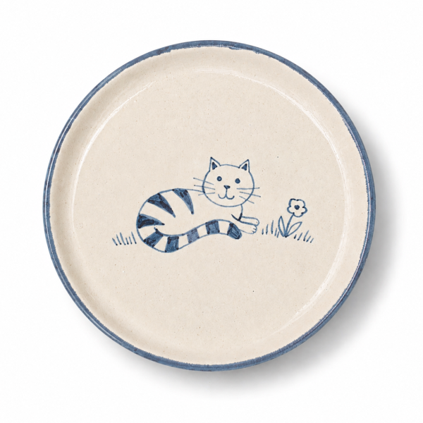 Kinderteller „Katze“ - handbemalt, Ø 20 cm