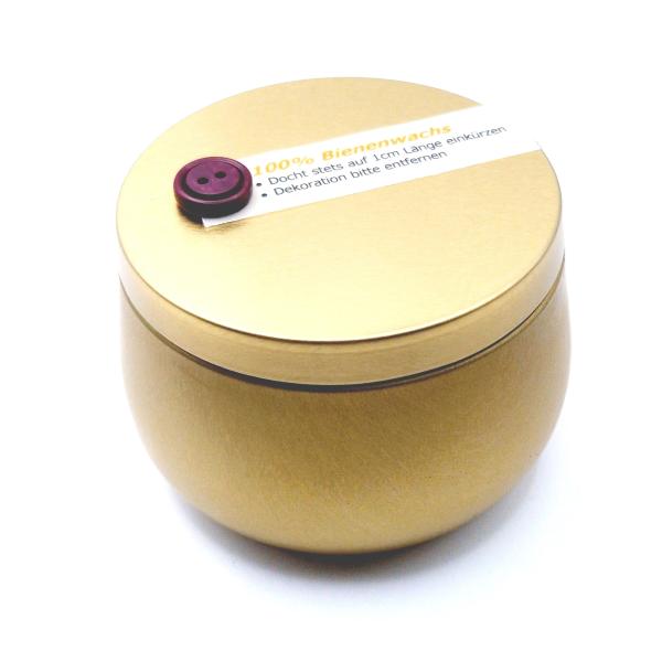 Blechdosenkerze mit 100% Bienenwachs