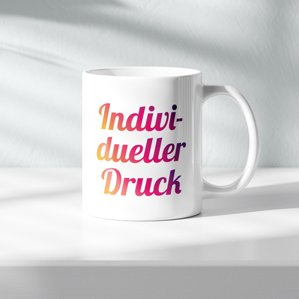 Individuell bedruckbare Tasse
