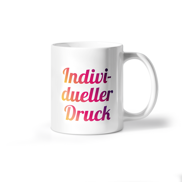 Individuell bedruckbare Tasse