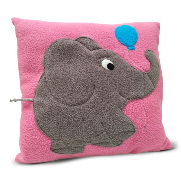 Handgemachtes Kuschelkissen mit Elefant